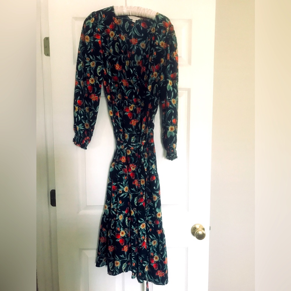 Womens Dark Green, Long Sleeve Dress